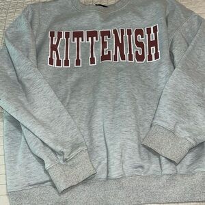 Kittenish crew neck sweatshirt